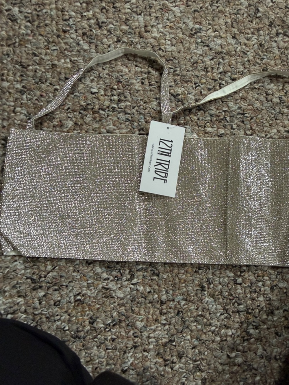 12th Tribe Champagne Metallic Tube Top
